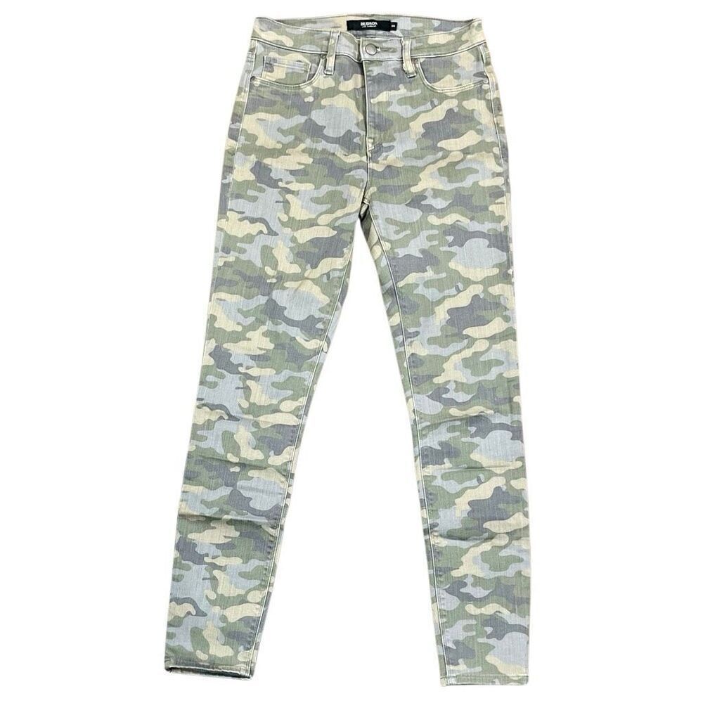 Hudson Los Angeles Camo Barbara Super Skinny Pants 26